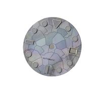 xiaopang 1PCS 28.5 MILLIMETRI Blocco di Colore Irregolare Quadrante Dell'orologio Blu NH35 Facce Parti di Modifica for NH36(W)