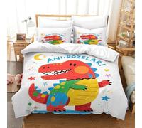 XiaopangXY Cartoon T-Rex Set Copripiumino Con Amore Double（200x200cm） Dinosauro Set Di Biancheria Da Letto, Lussuoso Biancheria Da Letto Colorato