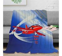 XiaopangXY Coperta in Flanella Air Show, 3D Coperta A Tema Red Arrows Plane 50x60inch(127x152cm) Coperta Per Divano Per Adolescenti