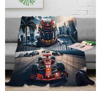 XiaopangXY Coperta in Flanella Super Racer, 3D Coperta A Tema Formulaone 50x60inch(127x152cm) Coperta Per Divano Per Adolescenti
