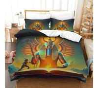 XiaopangXY Dio del Sole Biancheria Da Letto Con Federe, Set Copripiumino Confortevole Traspirante, Amun-Ra Set Di Biancheria Da Letto King（220x240cm）