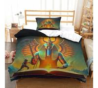 XiaopangXY Dio del Sole Set Copripiumino Con Cerniera Nascosta, Single（135x200cm） Biancheria Da Letto Amun-Ra Federe Soft Microfiber Set Di Biancheria Da Letto