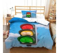 XiaopangXY Semaforo Colorato Set Di Biancheria Da Letto Single(135x200cm), Lussuoso Corgi's Ass Set Copripiumino Traspirante Biancheria Da Letto Finezza