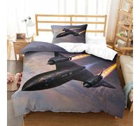 XiaopangXY SR 71 Nerobird Set Copripiumino, Morbida Microfibra Bombardieri Set Di Biancheria Da Letto, Finezza Bombardieri Biancheria Da Letto Single(135x200cm) Varie Dimensioni