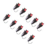 XIAOQENAN 10 Premium Escere per La Pesca A Mosca Artificiale Compatti Escere Pesca Artificiale per La Lago Fiume Coastal Accidenti Alto Contenuto Carbonio Gancio