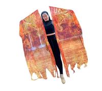 XIAOQENAN 2 Fiamma E Lode Bandiere della Chiesa Lode Danza Adorazione con Canna Scalabile per Pratiche Adorazione Performance Motivi A Doppi Accessori