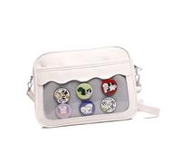 XIAOQENAN Borsa Per La Scuola Studentessa Pura Crossbody Intaglia Giapponese Styles Spalla Itabag Con Cinturino Regolabile Per Spillo Trasparente Chiaro Itabag Pu Spalla Crossbody Scuola Lo Spillo A
