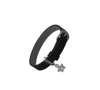 XIAOQENAN Braccialetto da polso versatile regolabile con ciondolo a forma di stella, in acciaio e pelle, impilabile, per coppie e individui, Misura unica, come descritto