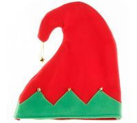 XIAOQENAN Cappello adulto con campane per le vacanze Capodanno rosso e verde simbolo di Natale cappello rosso e verde con campanelle ciondolo