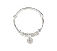 XIAOQENAN Chiusura scorrevole regolabile per le donne stili cortesi disegni moda argento placcato rame vestibilità comoda da donna