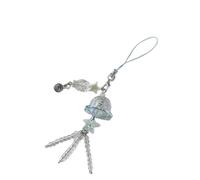 XIAOQENAN Cinghia per fotocamera alla moda con meduse con perline accattivanti meduse cordino a catena per telefono con perline colorate per donne signore ornamento perline fatto a mano