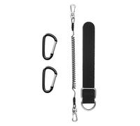 XIAOQENAN Cinghie per canna da pesca con corda a molla e moschettoni, chiusura rapida regolabile per canna da zattera per una facile installazione barche accessorio da pesca