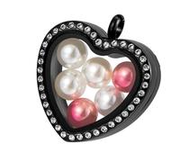 XIAOQENAN Ciondolo in acciaio inox a forma di cuore unico per gioielli artigianali adatti per la progettazione di collane e accessori, Misura unica, come descritto, come descritto