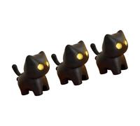 XIAOQENAN Clip a molla a sgancio rapido, portachiavi con gatto nero, include luce automatica per uso notturno ed effetto sonoro per un regalo divertente pronto per la notte incandescente, B, D