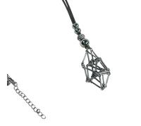 XIAOQENAN Collana con ciondolo a rete con supporto in cristallo per pietre preziose naturali e cristalli, catena regolabile per feste, collana a gabbia di cristallo