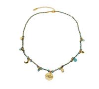 XIAOQENAN Collana Intrecciata Da Donna Vintage Da Donna Con Lunghezza Regolabile A Sospensione E Star Adatto Per Ogni Occasione Usura Casual