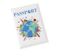 XIAOQENAN Custodia per passaporti globali con stampa a colori Coperture in pelle PU per carte di credito Stampa a colori Copertura passaporto globale per carte di credito, bianco, Bellezza di massa