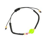 XIAOQENAN Eleganti braccialetti di fascino sportivo con un gruppo di tessuti regolabili perle tennis calcio leggero unisex gioielli polso calcio, Taglia unica, Come descritto