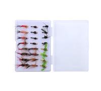 XIAOQENAN Esche da pesca a mosca in gomma morbida, inclusi pesi e contenitore trasparente per esche da pesca d'acqua dolce e durevoli