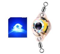 XIAOQENAN Esche illuminate a LED Lampeggiatore Esche da Pesca Subacquea Flasher Acqua Salata Trolling Pesca Lure Cucchiai Girevole Acrilico Pesce Attrattore Luce