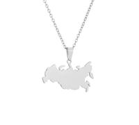 XIAOQENAN Openwork Portatile Collana Russe Charm Collana Comoda Abbigliamento Gioielli In Acciaio Inossidabile Robusti Per La Pelle Sensibile Everyday Russia Styles Necklace