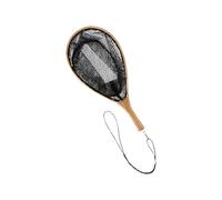 XIAOQENAN Pali in Legno Che Pesca La Rete Atterraggio con Pesca in Cordino Portatile per Atterraggio Unisex per Adulti con Comoda Mosca Legno Massiccio