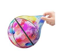 XIAOQENAN Palla da basket leggera e silenziosa per allenamento al chiuso, facile da trasportare, per bambini e principianti, migliora le abilità di tiro, leggera e a basso rumore