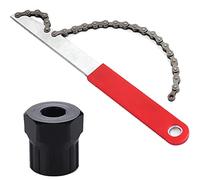 XIAOQENAN Strumento per la rimozione della cassetta della bicicletta con frusta a catena e chiave ausiliaria Strumenti di rimozione del pignone della bicicletta Smontaggio ruota libera della