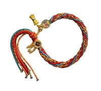 XIAOQENAN Tessuto tibetano fatto a mano, ispirare fortuna per le donne, con motivi colorati di reincarnazione e design unici prosperità, Misura unica, come descritto