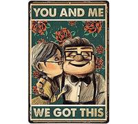 XIAOQIU Carl and Ellie You and Me We Got This Targa in metallo da appendere in stile retrò, poster da cucina, caffetteria, bar, pub, negozio, uomo, grotta, design innovativo, 20,3 x 30,5 cm