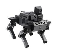 XiaoR Geek Kit per cani robot per Raspberry Pi 4 GB, interazione di riconoscimento visivo AI, robot intelligente programmabile Python, 12 DOF Bionic Gait cane meccanico, servo fotocamera, controllo RC