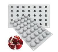 XiaoShenLu Silicone Francese Mousse Torta Mold 3D Bakeware DIY Cioccolato Sapone Candle Mold, 35 fori Ciliegia