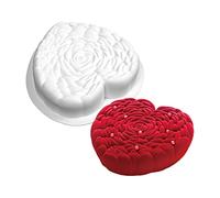 XiaoShenLu Stampi per torte in mousse francese in silicone, stampo per candele di sapone al cioccolato fai-da-te 3D Bakeware, 8 pollici Mille strati d'amore