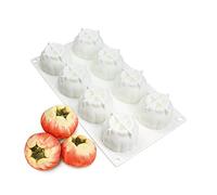 XiaoShenLu Stampi per torte in mousse francese in silicone, stampo per candele di sapone al cioccolato fai-da-te 3D Bakeware, 8 fori melograno