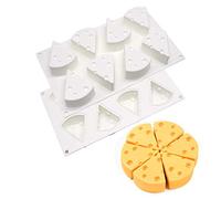 XiaoShenLu Stampo in silicone Stampo a Ciambella per Bigné,Pudding e Cubi di Ghiaccio, Muffa da Forno, 8 Fori Forma di Piccoli Formaggi