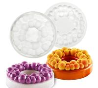 XiaoShenLu Stampo per torta in mousse in silicone, mousse da dessert da forno stampo per sapone al cioccolato fai da te, 7 pollici anello a bolle