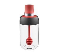 XiaoShenLu Vaso per miele con mestolo, vasetto per condimenti sigillato 250 ml, rosso