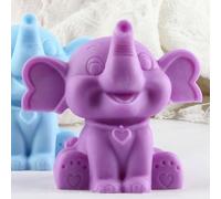 XIAOSHUI Stampo a forma di elefante Stampo in silicone per candela Decorazione domestica