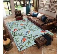 Xiaosua Tappeto Piccolo per cameretta bambina verde la decorazione della casa blu 160x230CM ingresso neonato gattonamento tappeti soggiorno