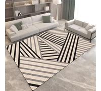 Xiaosua Zerbino Ingresso Esterno Soggiorno Moderno tappeto bimbi nero a righe moderne grigio 200x260CM sala grande tappeti cucina moderni tappetto