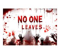 Xiaoterna 3x2m Halloween Nessuno se ne va Sfondo Impronta insanguinata terrificante Scena del delitto Sfondo fotografico di Halloween con schizzi di sangue fantasma cimitero Decorazioni per feste