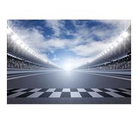 Xiaoterna 3x2m Linea di arrivo pista da corsa sfondo Auto da corsa Sfondo fotografico Sfondo per le luci dello stadio Bambini adulti ritratto servizio fotografico oggetti di scena