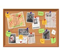 Xiaoterna 3x2m Sfondo investigativo Sfondo fotografico con cartoni animati e sospetti di crimini Missione top secret Indizi e prove di crimini Decorazioni per feste a tema spionaggio misterioso