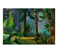 Xiaoterna 4,5x2,5m Sfondo Foresta Incantata Paese delle Meraviglie Giungla Tropicale Foresta Pluviale Scenario Naturale Sfondo Fotografico Animato Fata Bosco Alberi Avventura Decorazioni per Feste
