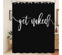 Xiaoterna Tenda da doccia nuda Tenda da bagno nera Estetica moderna del minimalismo bianco e nero Tenda da doccia lavabile in lavatrice resistente alla muffa per la decorazione del bagno 120x180cm