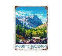 xiaoxiaoshen Mount Charleston Nevada Alpine Wilderness Spring Mountains Hikingest Retreat Wall Decor Art Metal Tin Poster Modern Home Decor Art Home Bar Shop Decoration Vintage Sign 40 x 30 cm