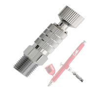 XIAOXIAOYU Adattatore per tubo per aerografo, connettore per tubo ad aria, connettori per tubi professionali da 1/8 pollici, ricambio in rame per capelli di bellezza
