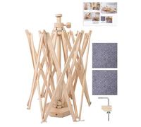 XIAOXIAOYU Avvolgitore per Filo Fatto a Mano con Design a Ombrello per Un Facile avvolgimento | Supporto per Filo a Maglia e Uncinetto,Supporto in Legno per a Maglia, Supporto