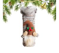 XIAOXIAOYU Coperture per bottiglie di vino con gnomo natalizio, costume morbido per bottiglie di vino, borsa di vino di Natale, gnomi svedesi Tomte, simpatiche coperture per bottiglie di vino per la