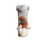 XIAOXIAOYU Coperture per bottiglie di vino, coperture per bottiglie di vino con gnomo di Natale - Morbido costume da bottiglia di vino di Natale - Gnomi svedesi Tomte, decorazioni per bottiglie di